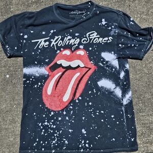 The Rolling Stones Blue and Red Short Sleeve Tee